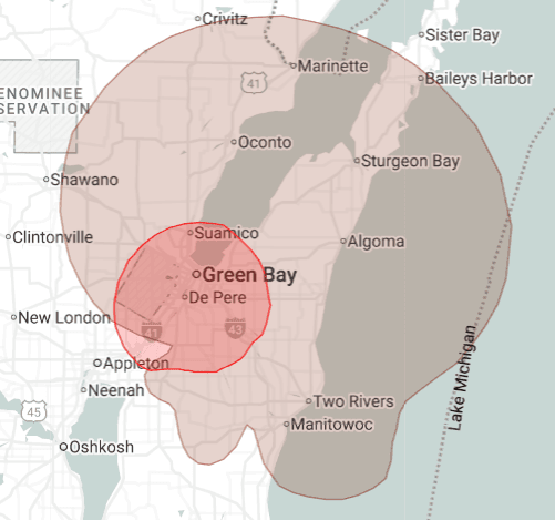 WGBW Coverage Map